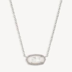 silver elisa kendra scott necklace in white